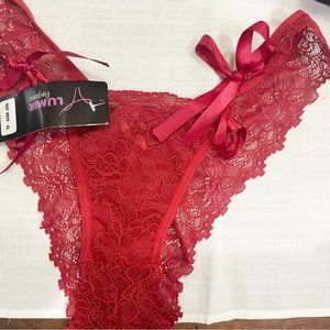 Sexy lace red underwear!